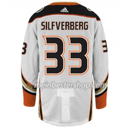 Anaheim Ducks JACOB SILFVERBERG 33 Adidas Weiß Trikot Authentic - Herren